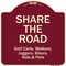 Signmission Designer Series Sign-Share The Road, Burgungy Heavy-Gauge Aluminum, 18" x 18", BU-1818-9892 A-DES-BU-1818-9892 - alternate 1